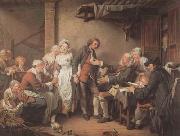 Jean Baptiste Greuze L'Accordee du Village (mk08) USA oil painting reproduction